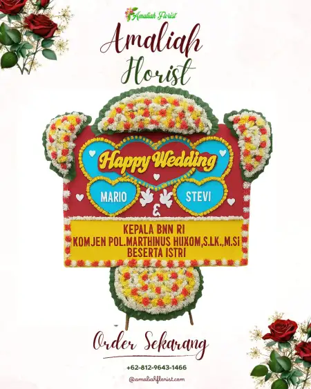 Papan Bunga Pernikahan Paal Dua